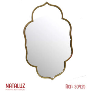 ESPELHO DECOR P. PAREDE C/MOLDURA METAL 82X52X2 DES ORIENTAL