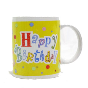 SET CANECO LEITE/CAF?E PORC-HAPPY BIRTHDAY-4PC